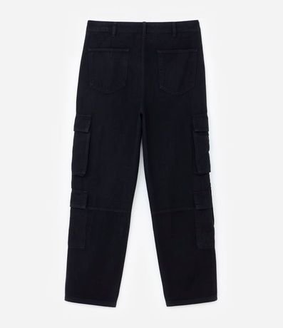 Pantalón Recto Loose en Sarga con Hebillas y Bolsillos Cargo 8