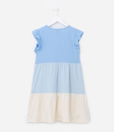 Vestido Infantil en Algodón con Bloques de Color y Fruncidos - Talle 5 a 14 años 2
