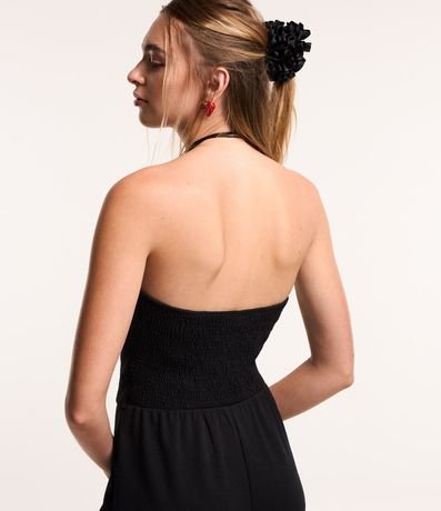 Mono Pantalona Texturizado con Escote Corazón y Recorte en la Cintura 3