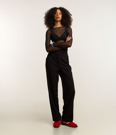 Pantalón Recto Sastrería con Bolsillos 1