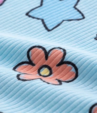 Musculosa Infantil Acanalada con Estampado de Dibujo - Talle  1 a 5 años 3