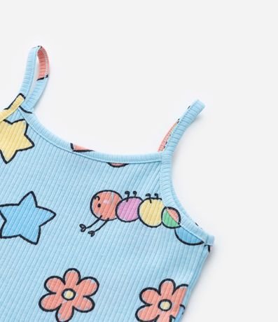 Musculosa Infantil Acanalada con Estampado de Dibujo - Talle  1 a 5 años 4