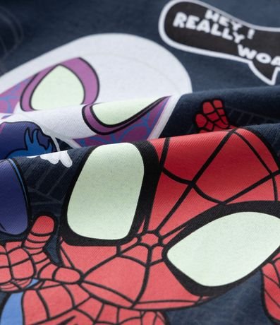 Remera Infantil en Algodón Estampa Spidey que Brilla en la Oscuridad - Talle 1 a 5 años 3