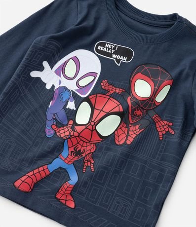 Remera Infantil en Algodón Estampa Spidey que Brilla en la Oscuridad - Talle 1 a 5 años 5