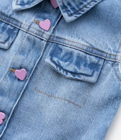 Chaleco Infantil en Jeans con Botones Corazón - Talle 1 a 5 años 4