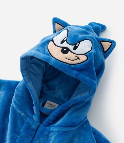 Bata de Baño Infantil Calentito con Estampa de Sonic -Talle 5 a 12 años 5