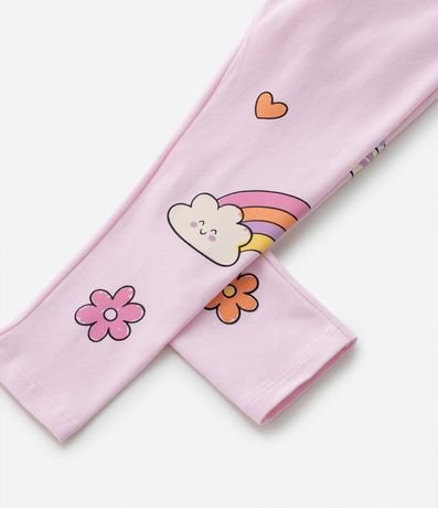 Pantalón Legging Infantil con Estampa Flores - Talle 1 a 5 años 6