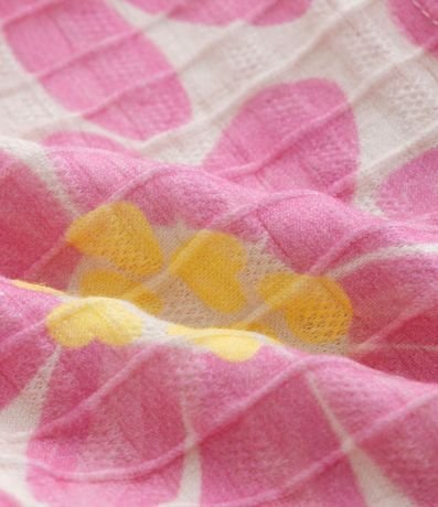 Conjunto Infantil en Algodón Texturizado con Estampa Floral - Talle 1 a 5 años 3