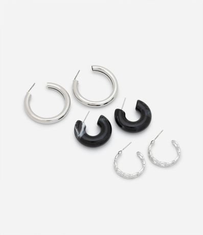 Kit 03 Caravanas Aro en Diferentes Formas