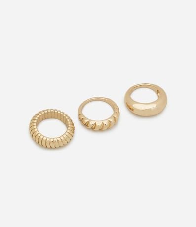 Kit 03 Anillos Sin Patrón con Texturas Listrase Bold
