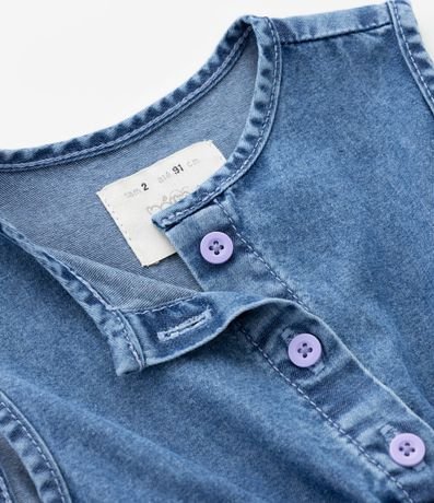 Vestido Infantil en Jeans con Carterita - Talle 1 a 5 años 3