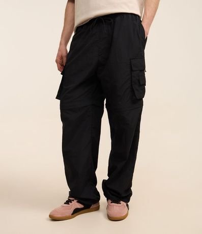 Pantalón Paper Touch Vira Bermuda con Puxador en la Parte Baja 2