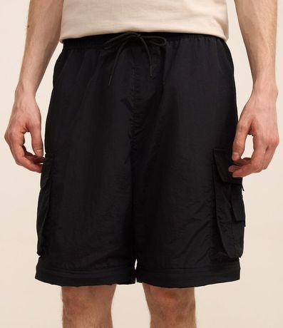 Pantalón Paper Touch Vira Bermuda con Puxador en la Parte Baja 3