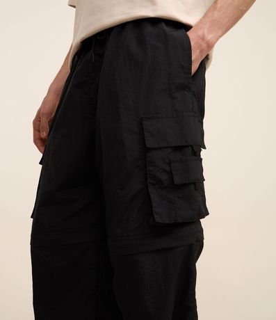 Pantalón Paper Touch Vira Bermuda con Puxador en la Parte Baja 6