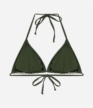 Bikini Top Triangular Fruncido Bordado Follaje 6