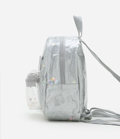 Mochila Infantil con Brillos y Bolsillo Transparente - Talle Ú 2