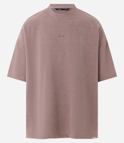 Remera en Pana con Bordado Lettering Minimalista 5