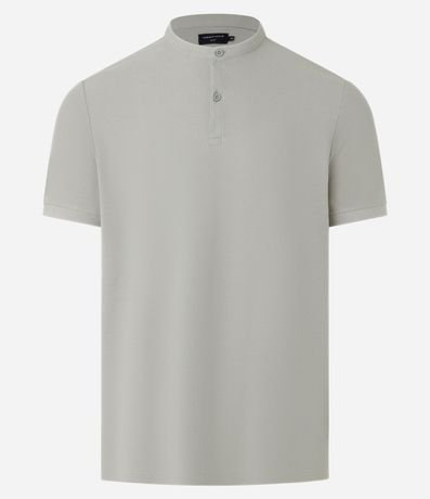 Camisa Polo Slim en Piquet Texturizado con Cuello Polo 6