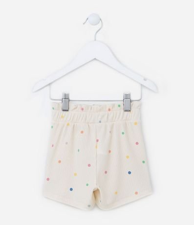 Short Clochard Infantil Acanalado con Estampado de Lunares - Talle 1 a 5 años 2