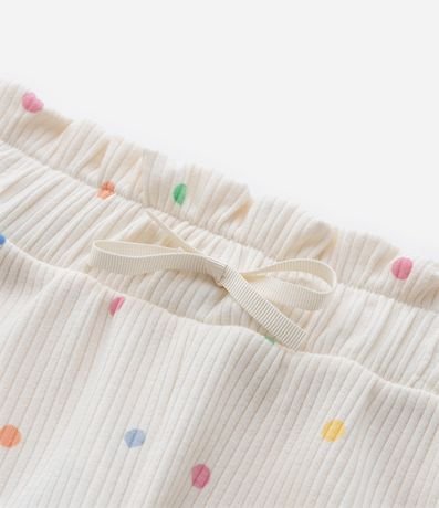 Short Clochard Infantil Acanalado con Estampado de Lunares - Talle 1 a 5 años 5