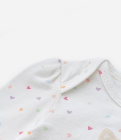 Body Infantil en Algodón con Estampa de Gatita con Corazones - Talle RN a 18 meses 5