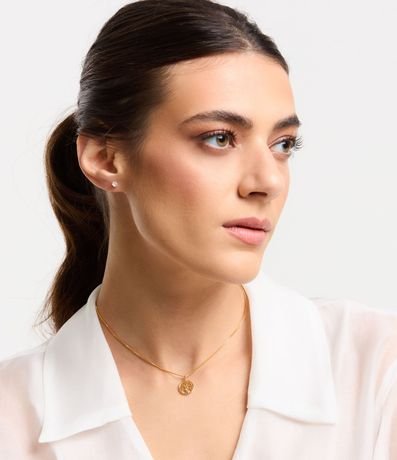 Conjunto de Collar y Caravana con Colgante Árbol de la Vida