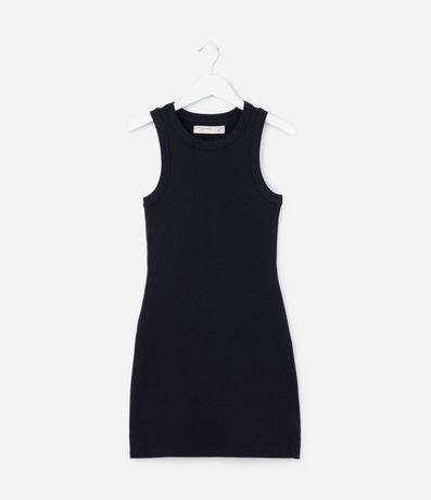 Vestido Infantil Canelado en Algodón - Talle 5 a 14 años 2