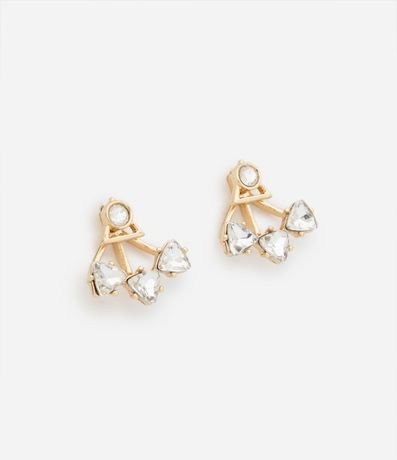 Caravana Pequeña con Colgante Triángulos con Strass