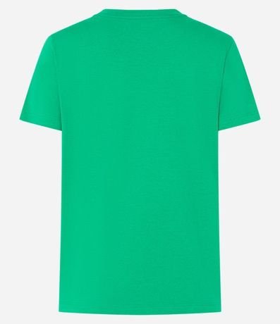 Blusa Alargada Básica en Algodón con Cuello Redondo y Manga Corta 7