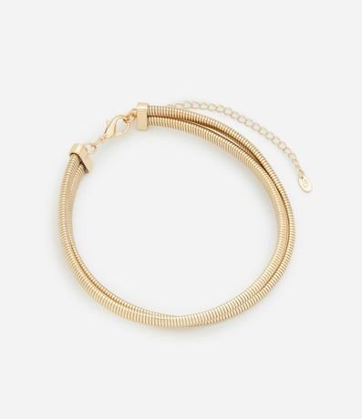 Choker Cadena Doble Serpiente en Metal