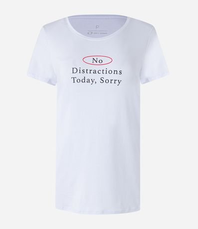 Remera Deportiva en Viscosa con Lettering No Distractions Today 5