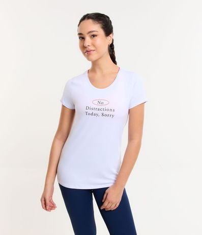 Remera Deportiva en Viscosa con Lettering No Distractions Today