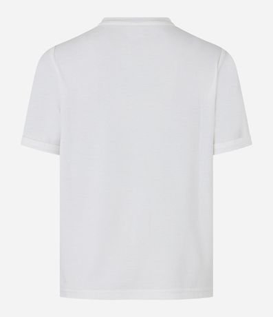 Blusa en Viscosa con Escote V y Corazones Metalizados 3