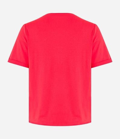 Blusa en Viscosa con Escote V y Corazones Metalizados 7