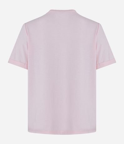 Blusa en Viscosa con Escote V y Corazones Metalizados 6