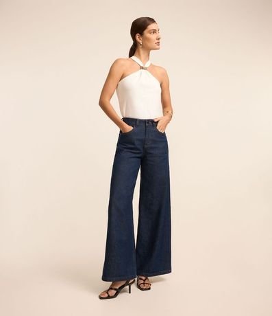 Blusa sin Manga en Crepé con Detalle de Metal en el Cuello 2