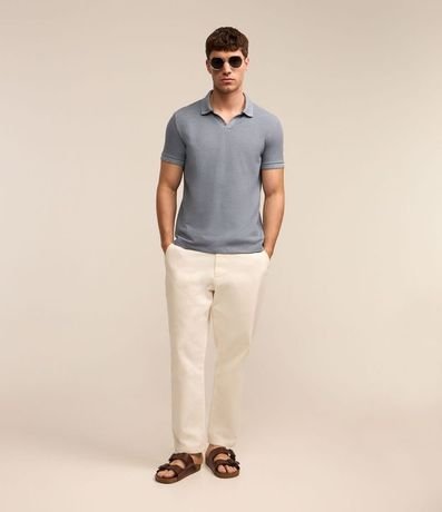 Polo Comfort en Algodón Texturizado con Manga Corta 2