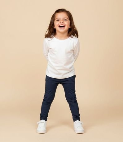 Pantalón Jegging Infantil con Volados en lo Bolsillo - Talle 1 a 5 años