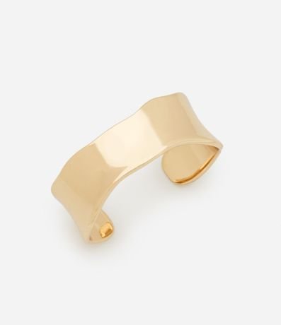 Pulsera en Metal Rígido con Bordes Orgánicos