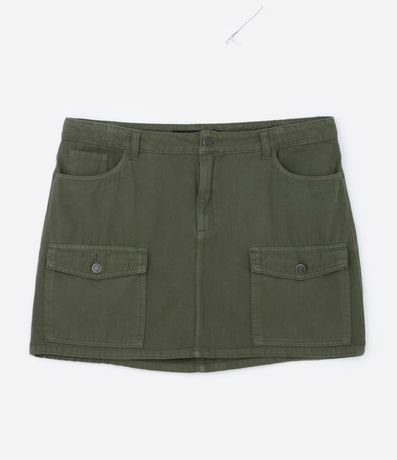 Pollera Corta en Sarga con Bolsillos Curve & Plus Size 6