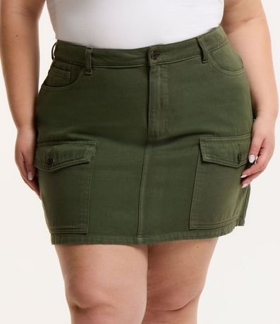 Pollera Corta en Sarga con Bolsillos Curve & Plus Size 2