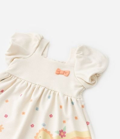 Vestido Infantil Texturizado con Mangas Abullonadas - Talle 0 a 18 meses 7