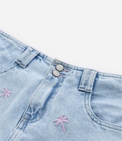 Short Infantil en Jeans con Bordado de Cocoteros - Talle 5 a 14 años 5