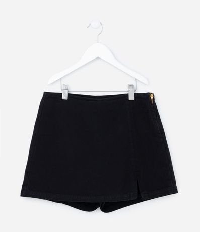 Short Pollera Infantil en Jeans con Abertura - Talle 5 a 14 años 1