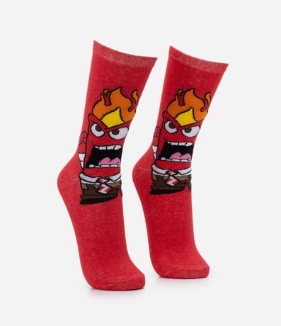 Media Caña Larga en Algodón con Estampado Ira Intensa-mente 2