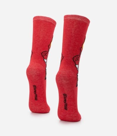 Media Caña Larga en Algodón con Estampado Ira Intensa-mente 3