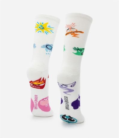 Media Caña Larga en Algodón con Estampado Intensa-Mente 2 3