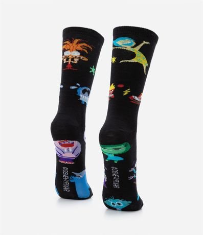 Media Caña Larga en Algodón con Estampa IntensaMente 3