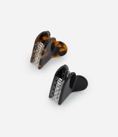 Kit 02 Pinzas para el Pelo Pequeñas en Forma de Corazón 2