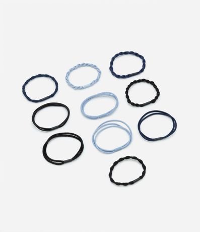 Kit 10 Elásticos para el Pelo con Texturas de Lunares y Trenzados